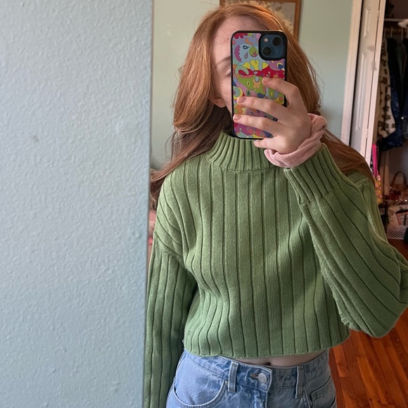 PacSun LA Hearts Sailing Sweater in sage - Picture 3 of 8
